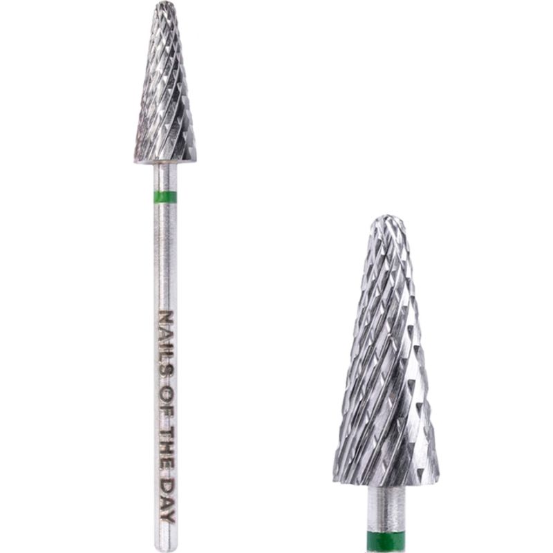 Nails Of The Day cutter carbide cone 6*15 mm, green