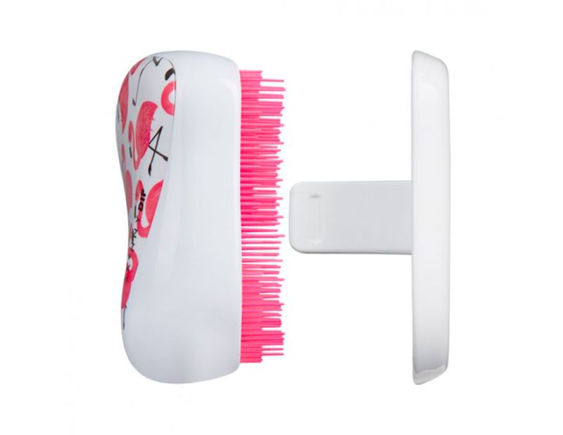 Comb Tangle Teezer Compact Flamingo Skinny Dip White