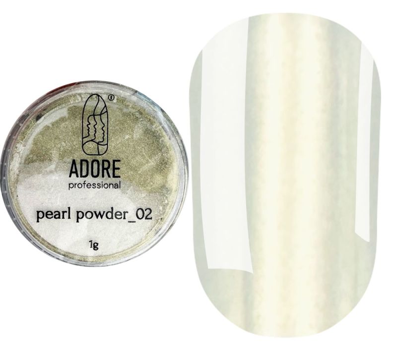 ADORE Professional Жемчужная пудра для ногтей Pearl Powder №02, 1 г