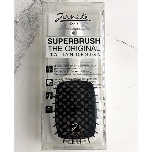 Janeke Superbrush Гребінець для волосся Білий з Чорним
