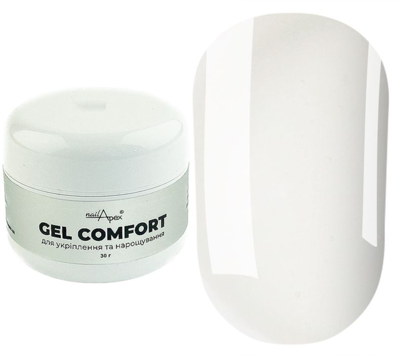 NailApex Gel without sawdust COMFORT GEL №1, transparent, 30 ml