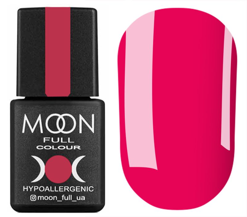 Gel polish MOON FULL color Gel polish No. 132 (pink fuchsia, enamel), 8 ml
