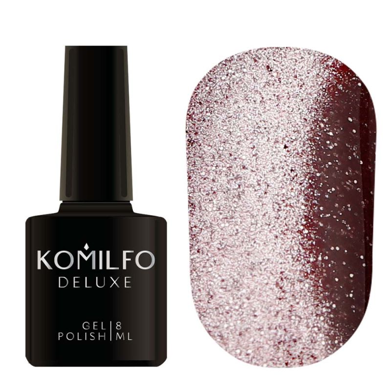 Gel polish Komilfo Fairytale Cat Eye 002 (rose gold, magnetic, reflective), 8 ml