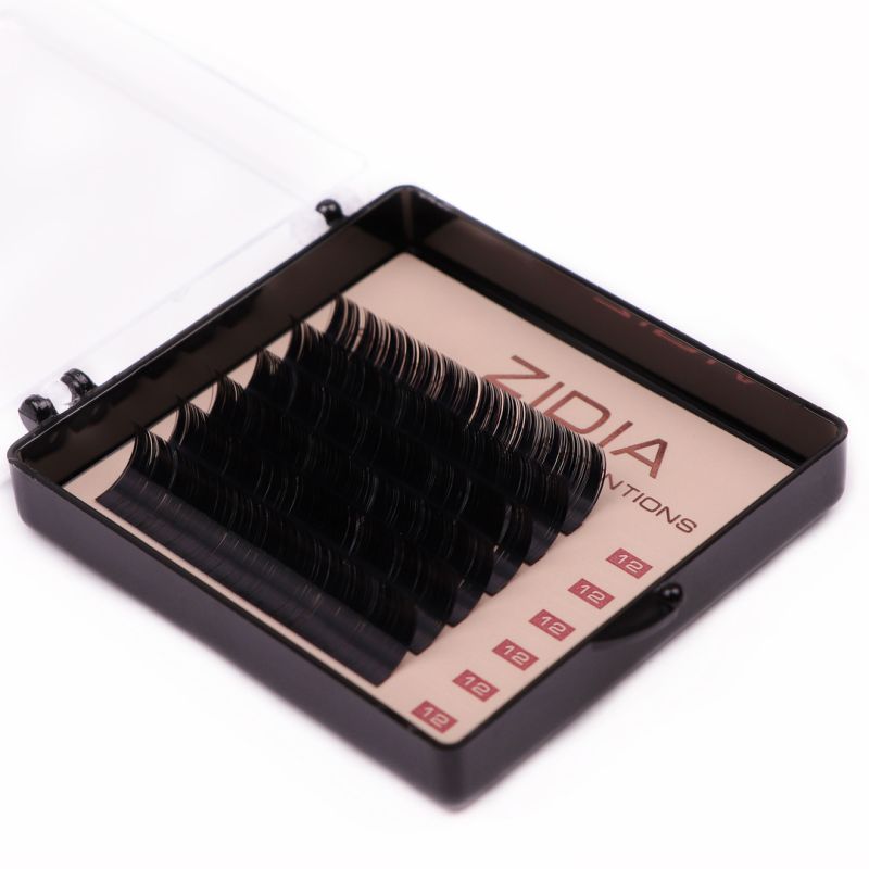 ZIDIA Premium Lash Extensions - ресницы для наращивания (6 лент) C0,07 х 12 мм