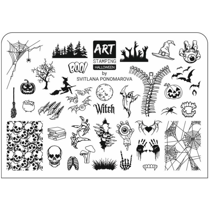 ArtStamping&Vakula Мини-пластина для стемпинга Хэллоуин