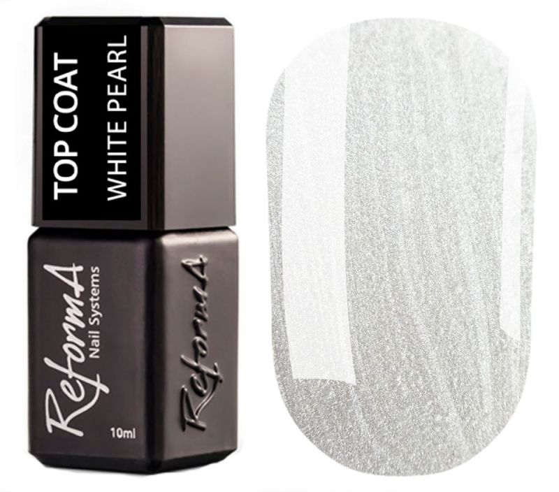 Reforma Top coat for nails without sticky ball Top coat Milky Pink, 10 ml