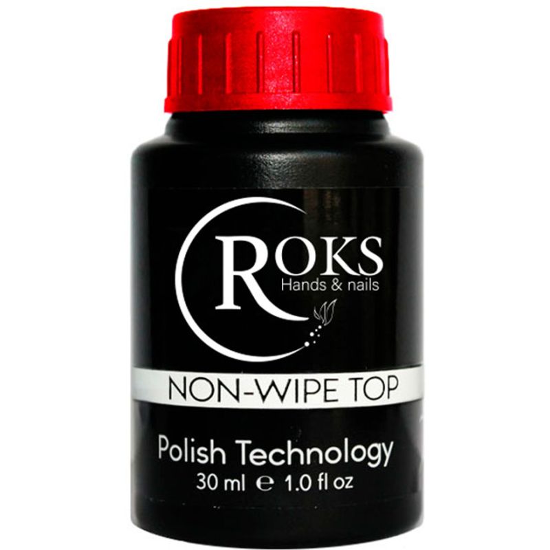 Roks Top for nails without sticky layer Top no wipe, 30 ml