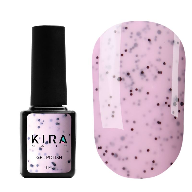 Kira Nails gel varnish Chia Pudding No. 003 Raspberry (with crumbs), 6 ml