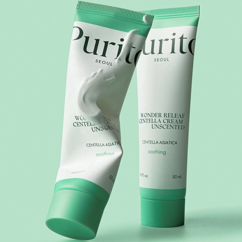 Purito Centella Cream for sensitive skin Seoul Wonder Releaf Centella Cream Unscented, 50 ml