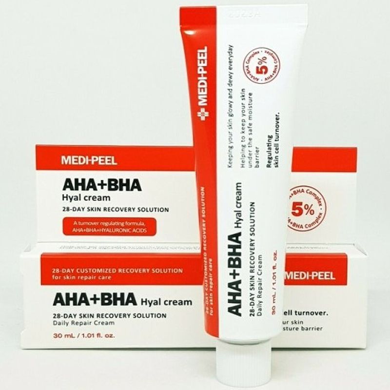 MEDI-PEEL AHA BHA 28 Days Hyal Cream - face cream with acids, 30 ml