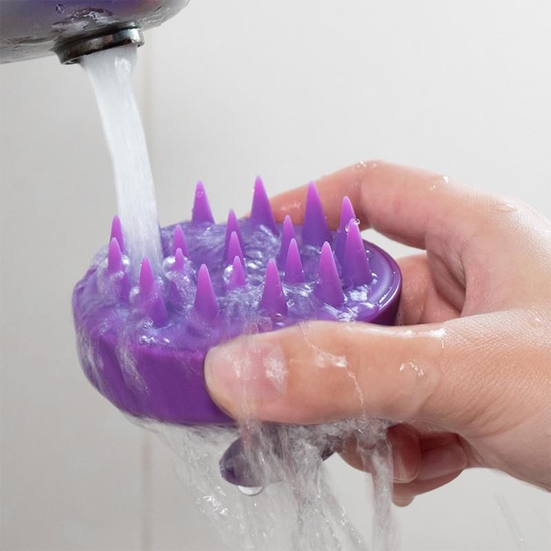 Massage silicone scalp brush, lilac