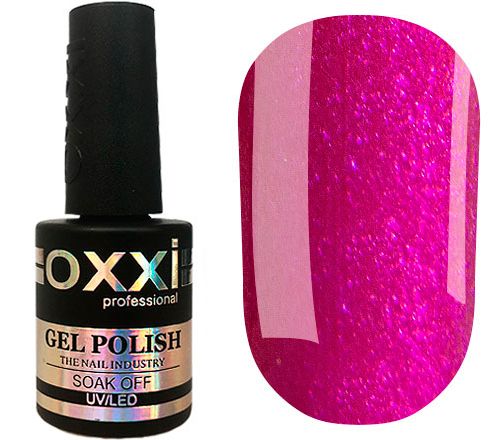 OXXI Гель-лак для ногтей №058 (фуксия, микроблеск), 10 мл