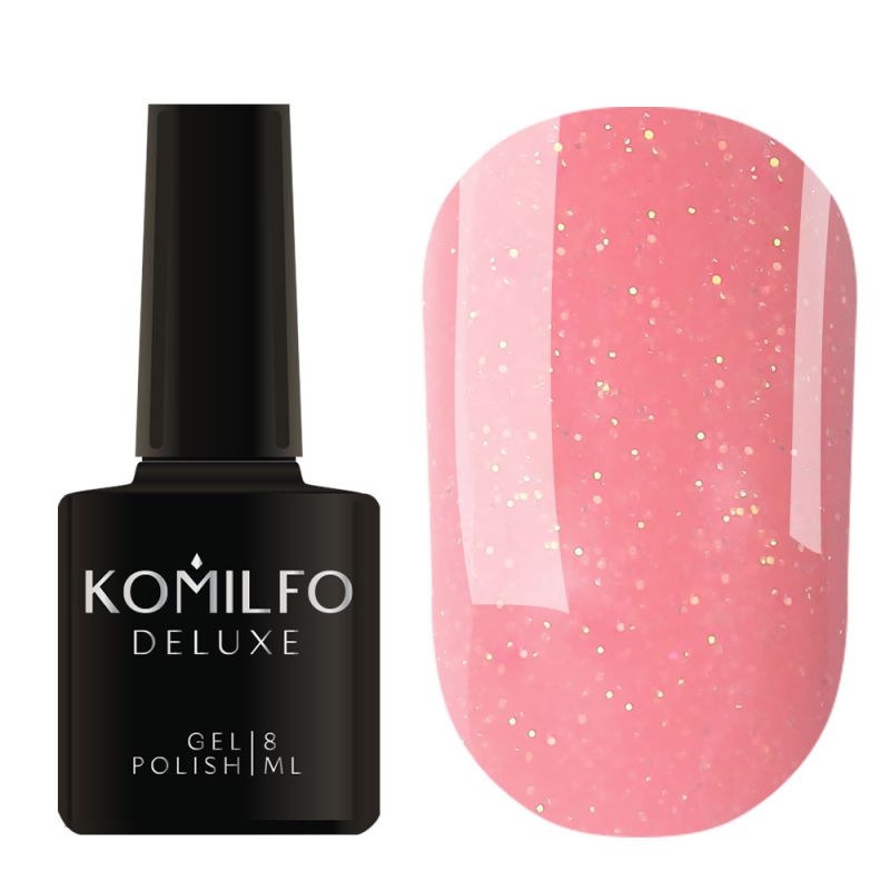Gel varnish Komilfo DeLuxe Termo C003 (light brown, when heated - bright light green), 8 ml
