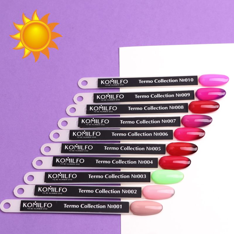 Gel Polish Komilfo DeLuxe Termo C007 (eggplant, when heated - muted, dark pink), 8 ml
