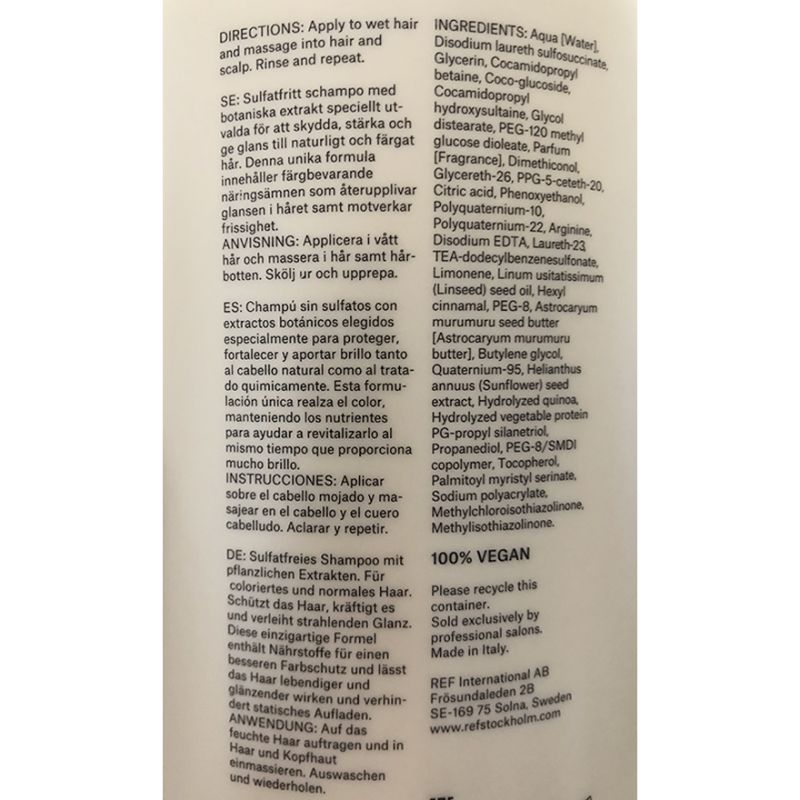 REF Шампунь восстанавливающий Ultimate Repair Shampoo, 285 мл