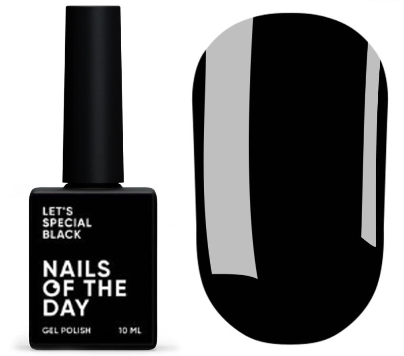 Nails Of The Day Gel polish Let's special Black, 10 ml