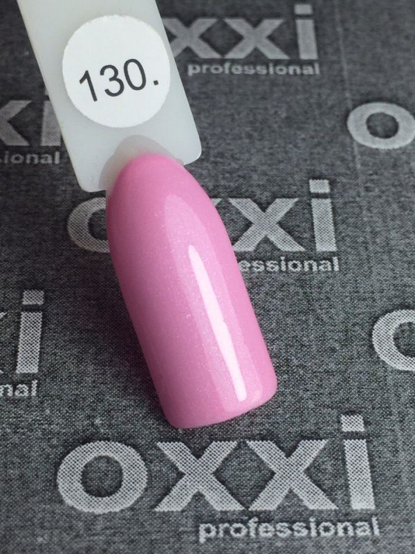 Гель-лак OXXI Professional №130 (нежный розовый с микроблеском), 10 мл