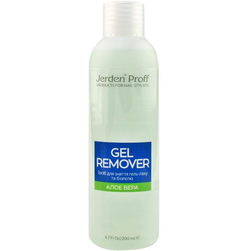 Jerden Proff Gel Remover emulsion for removing gel polish and biogels, Aloe Vera, 200 ml
