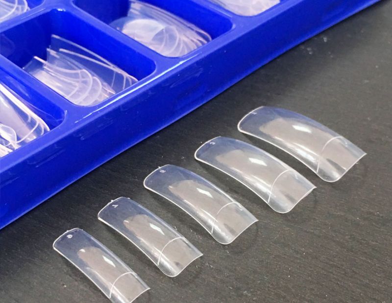 VV Meijiaer Tips for nail extension, Classic (wide contact area), 100 pcs., Transparent