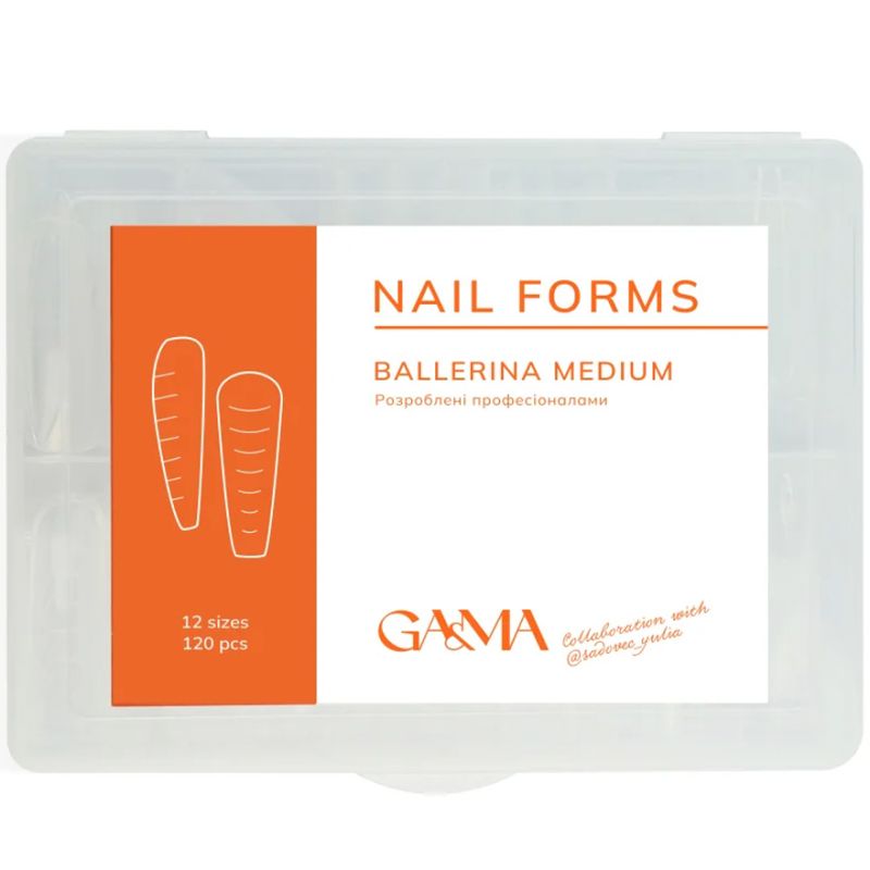 Ga&Ma Верхні форми Nails forms Ballerina Medium collaboration with