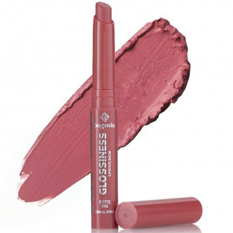 BOGENIA Помада-бальзам для губ Glossiness Lipstick Balm №006 Coral Rose, 2,5 г