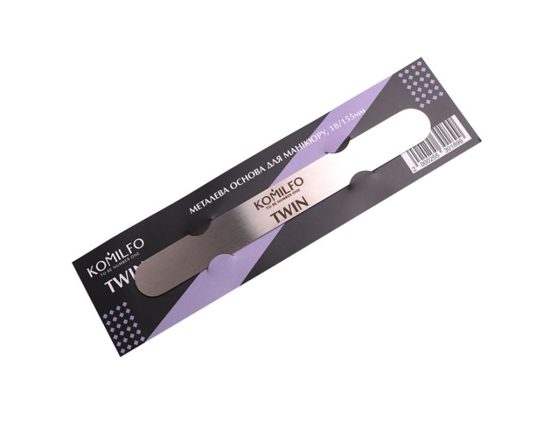 Komilfo metal base for manicure - TWIN, 18/155 mm
