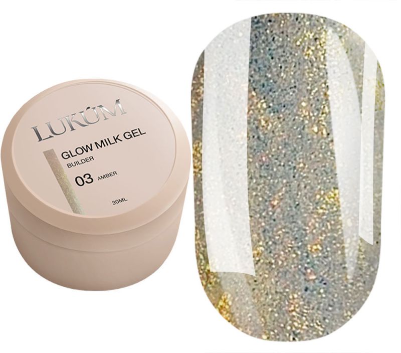 Lukum Гель для нігтів New Glow Milk Gel 03, 30 мл
