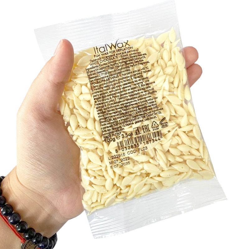 ITALWAX Hot wax granules White chocolate, 100 g