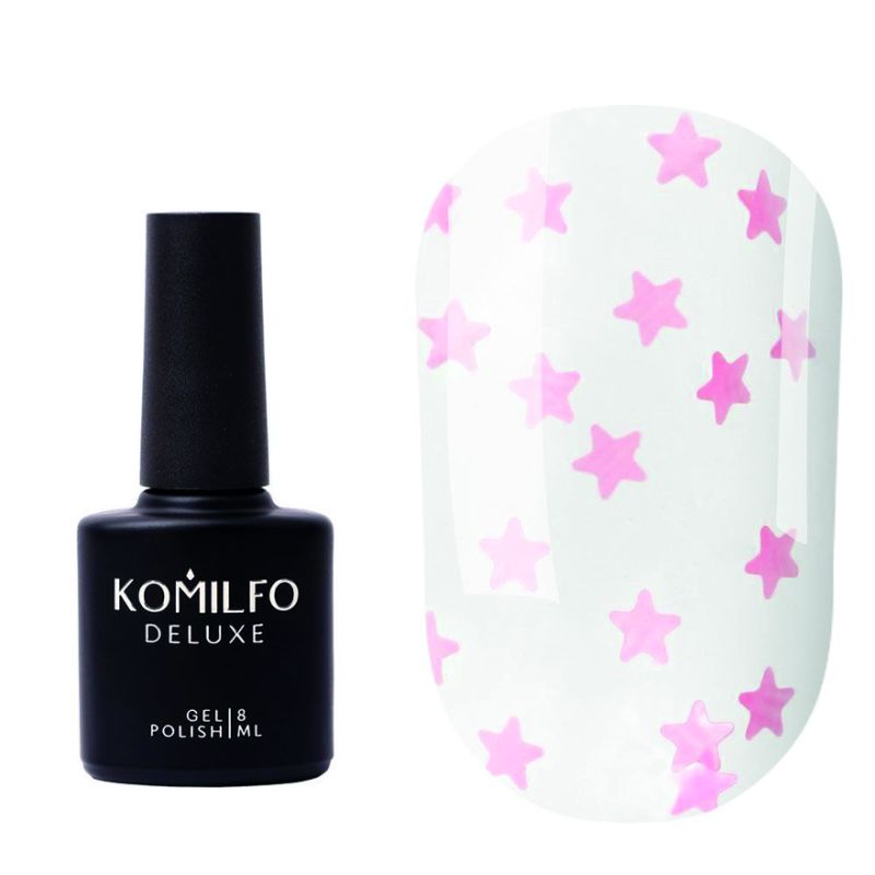 УЦІНКА до 05.2026 Komilfo Star Nails Rose Top, без ЛС, з УФ фільтром, 8 мл