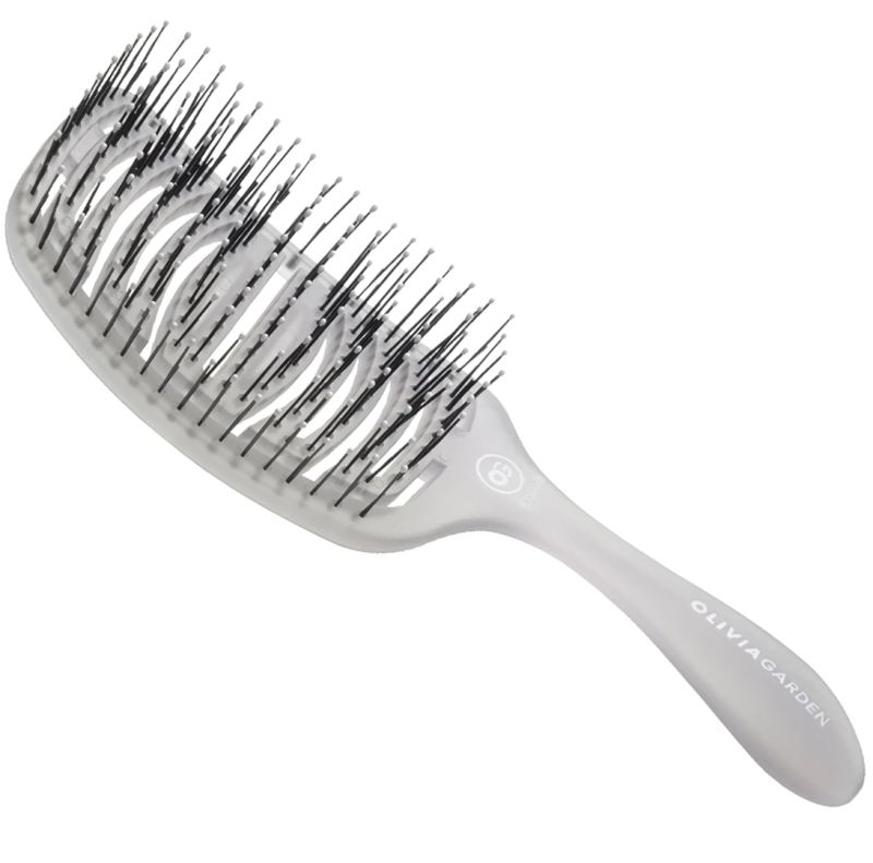 Olivia Garden Essential Care Flex Medium Hair Bristles Ice Gray