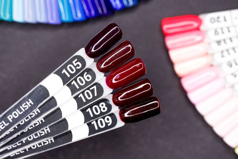 Siller gel varnish No. 107 (dark raspberry, enamel), 8 ml