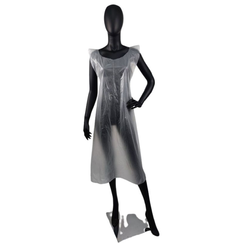TIMPA Disposable apron, polyethylene, transparent 100x135 cm (25 pcs/pack)
