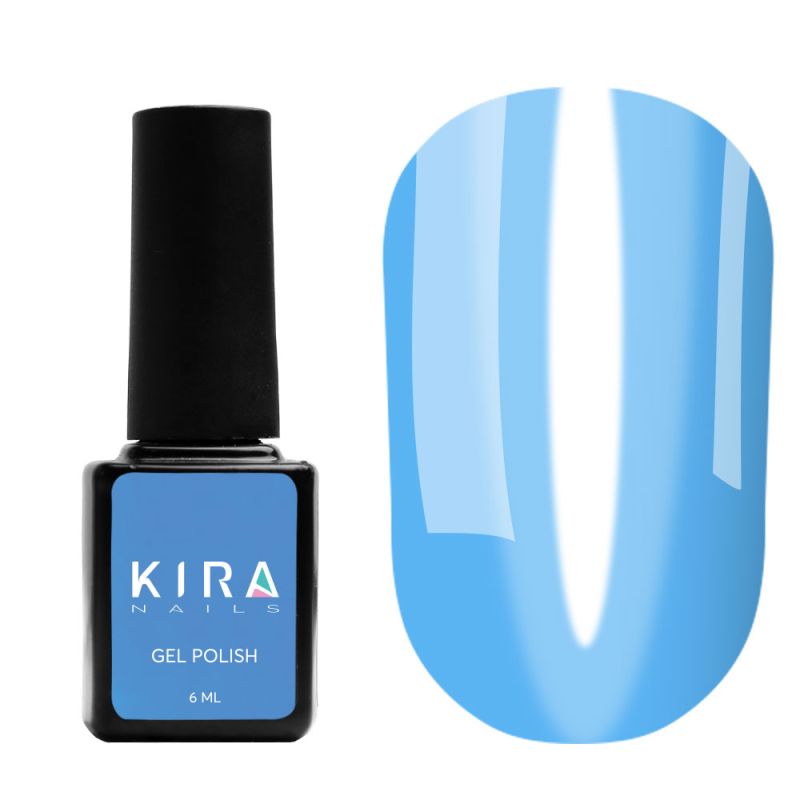 Kira Nails Vitrage gel varnish No. V08 (blue, stained glass), 6 ml