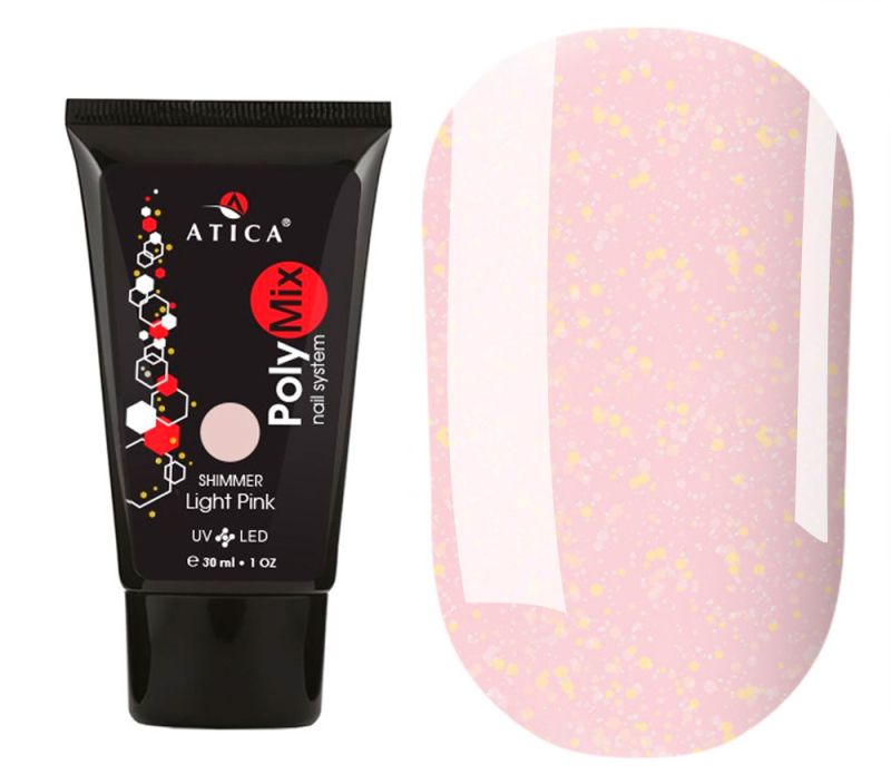 Atica Полигель Polymix Light Pink Shimmer 30 г
