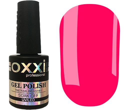 OXXI Гель-лак для ногтей №222 (яркий малиново-розовый, эмаль), 10 мл