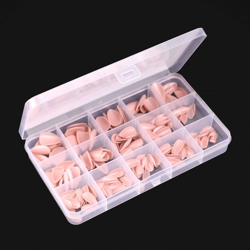 Komilfo SoFast Nail Froms Nude Almond Short - gel forms for extension, 300 pcs