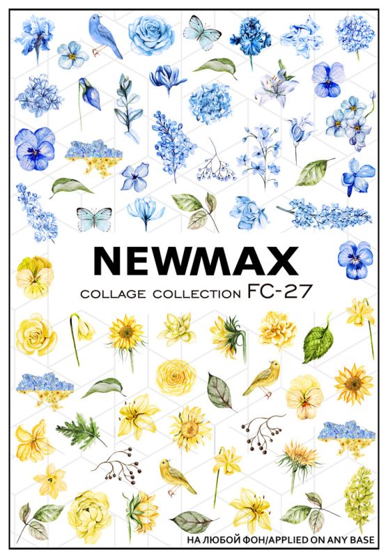 NewMax Слайдер-дизайн FC-27 (сине-желтые цветы)