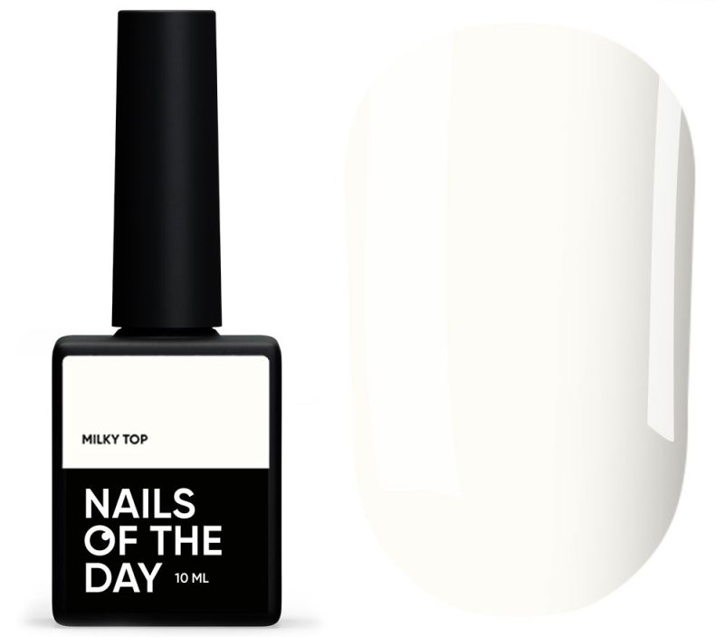 Nails Of The Day Nail Top with Sticky Layer, Milky Top, 10 ml