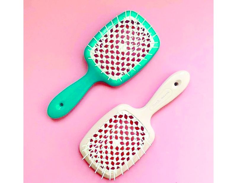 Janeke Superbrush Blue & White Hairbrush