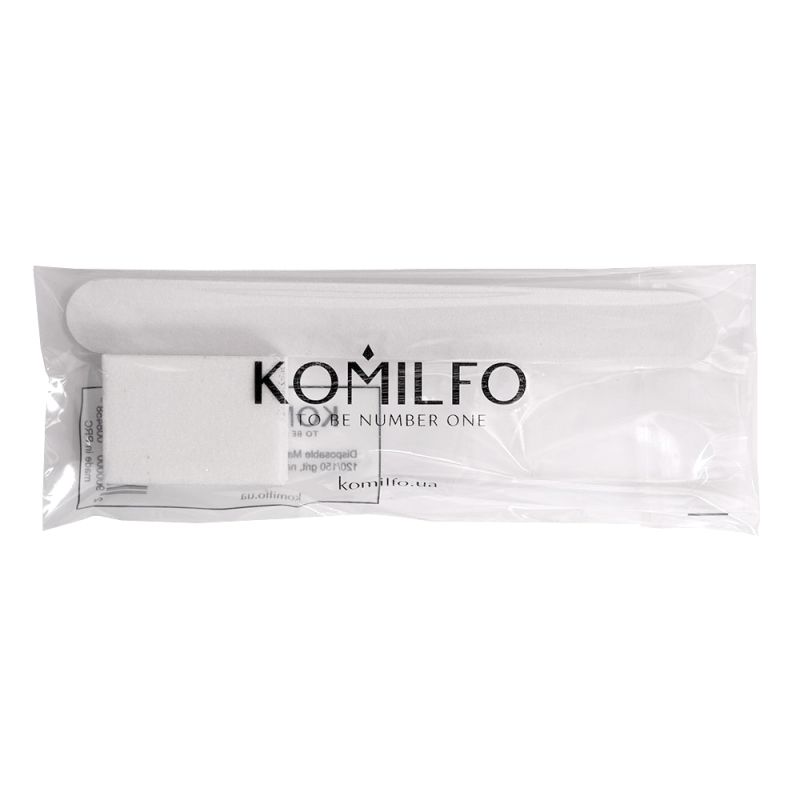 Disposable set Komilfo No. 2 (nail file 120/150 and buff 120/120)