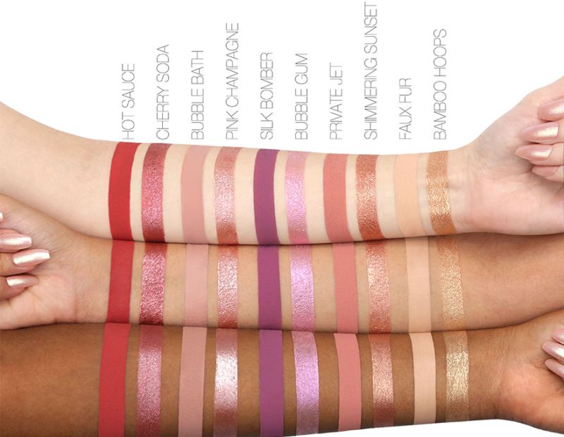 HUDA BEAUTY Matte & Metal Melted Shadows Silk Bomber & Bubblegum