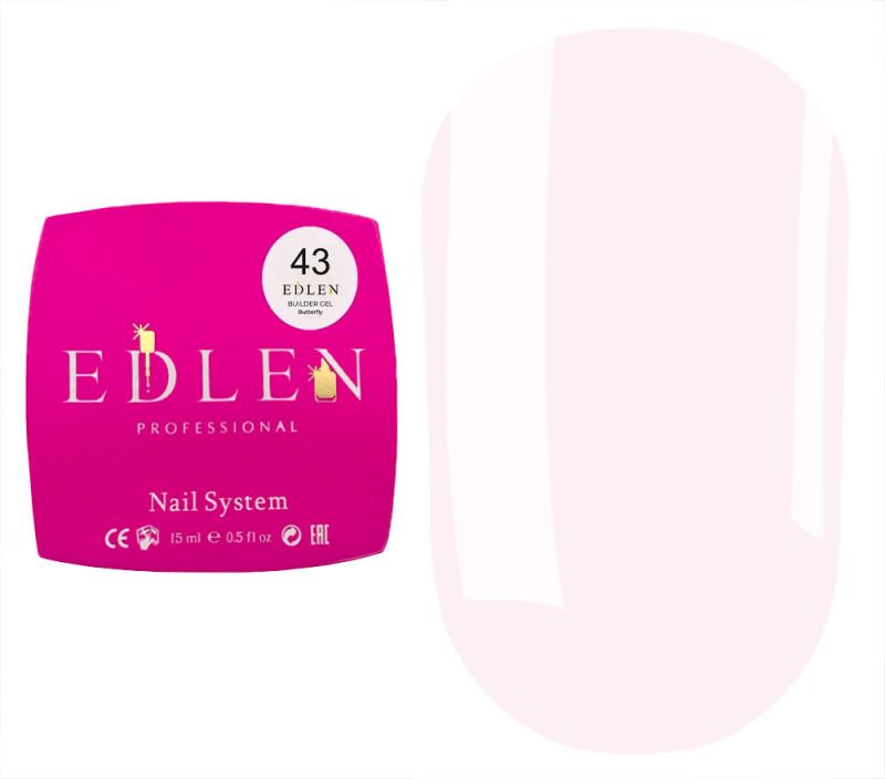 Edlen Гель для нігтів Builder gel Butterfly №43, 15 мл