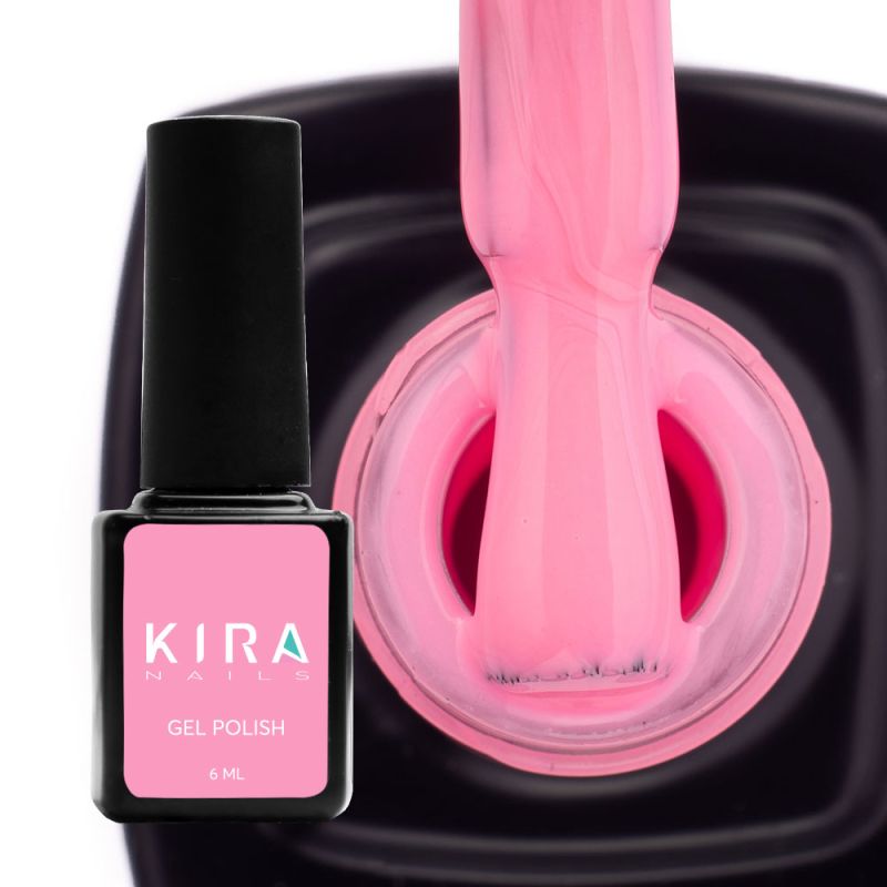 Гель-лак Kira Nails №101 (яскравий рожевий, емаль), 6 мл