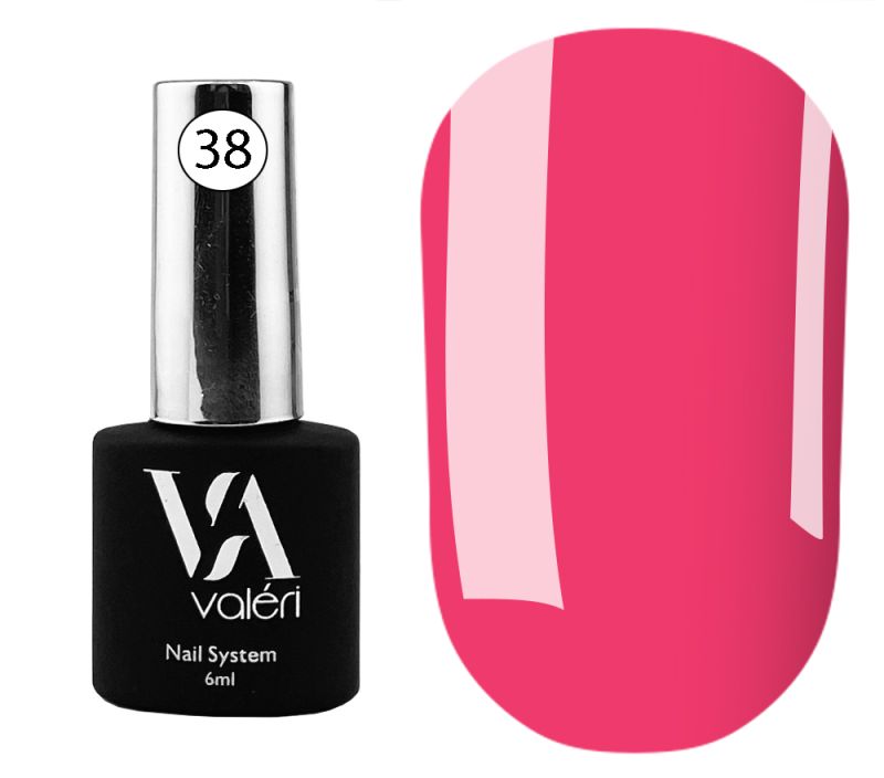Valeri База для ногтей French Basa neon 038 (неоновая малина), 6 мл
