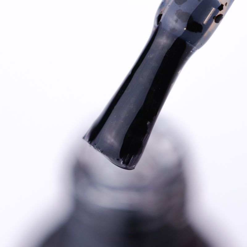 Siller Топ для ногтей без липкого слоя с УФ фильтрами с крошкой Top Black Crumbs №01, 8 мл