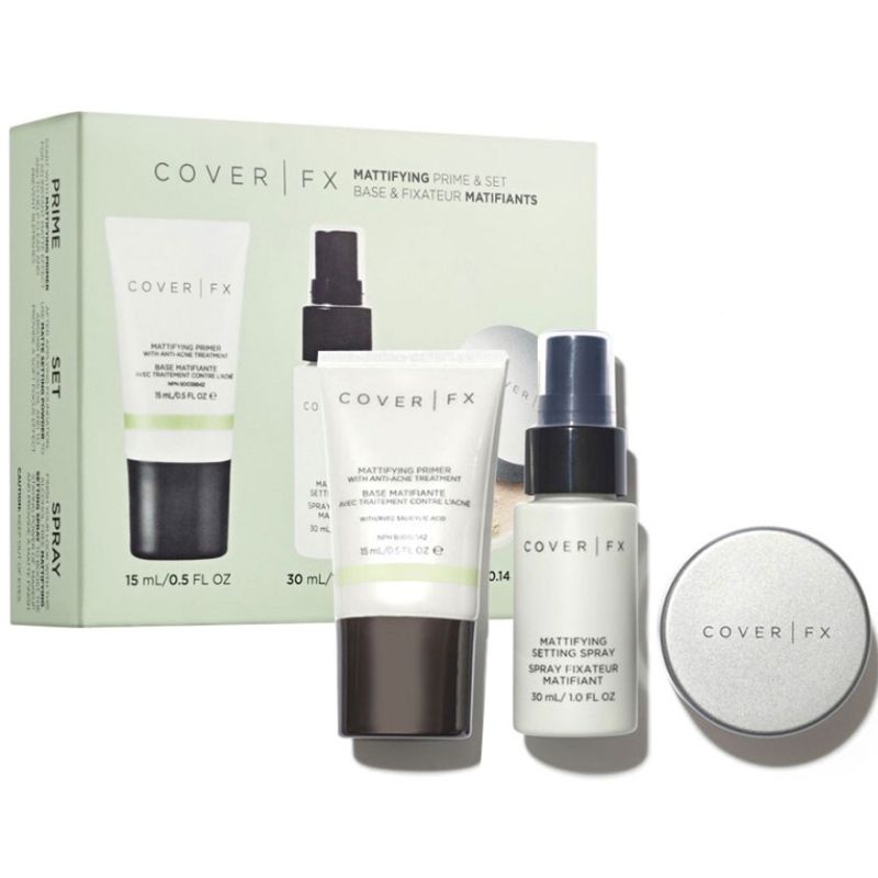Cover FX Mattifying Prime & set - face makeup set