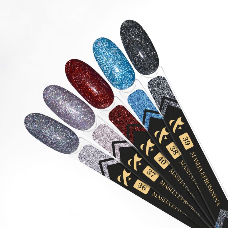 FOX Gel Polish Masha Efrosinina New Year No. 038 (bright blue, reflective), 7 ml