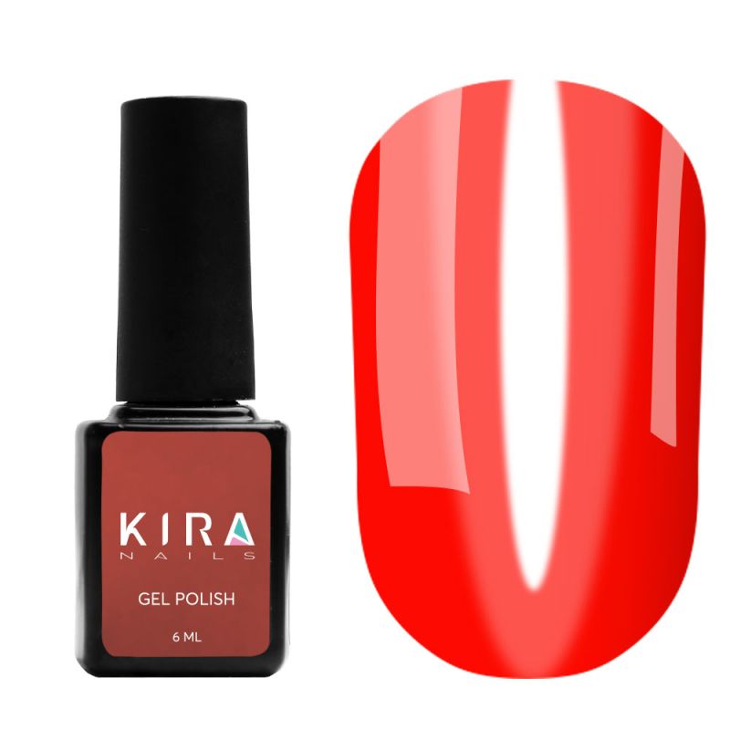 Kira Nails Vitrage gel varnish No. V01 (red, stained glass), 6 ml
