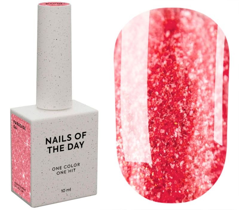 Nails Of The Day Гель-лак для нігтів Paradise 04 (коралово-рожевий), 10 мл