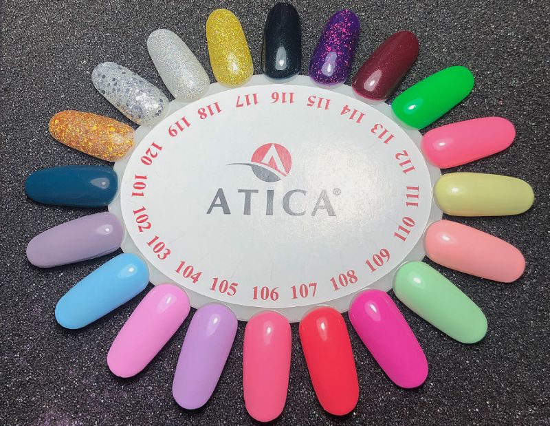 Atica Deep Teal GPM101 gel varnish (navy blue, enamel), 7.5 ml
